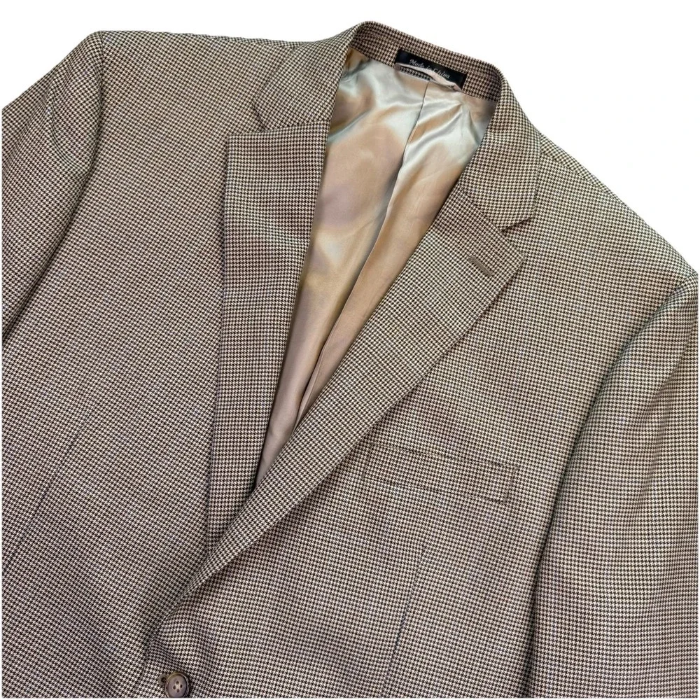 Ralph Lauren Blazer Mens 48R Brown Tan Herringbone Sport Coat‎ Two Button Jacket